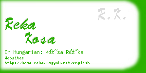 reka kosa business card